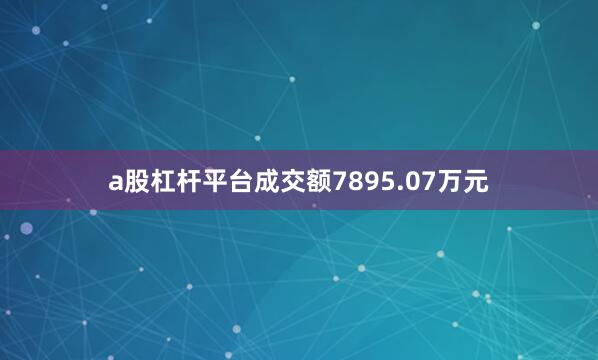 a股杠杆平台成交额7895.07万元
